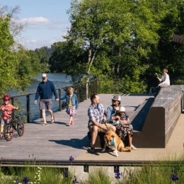 people in a park