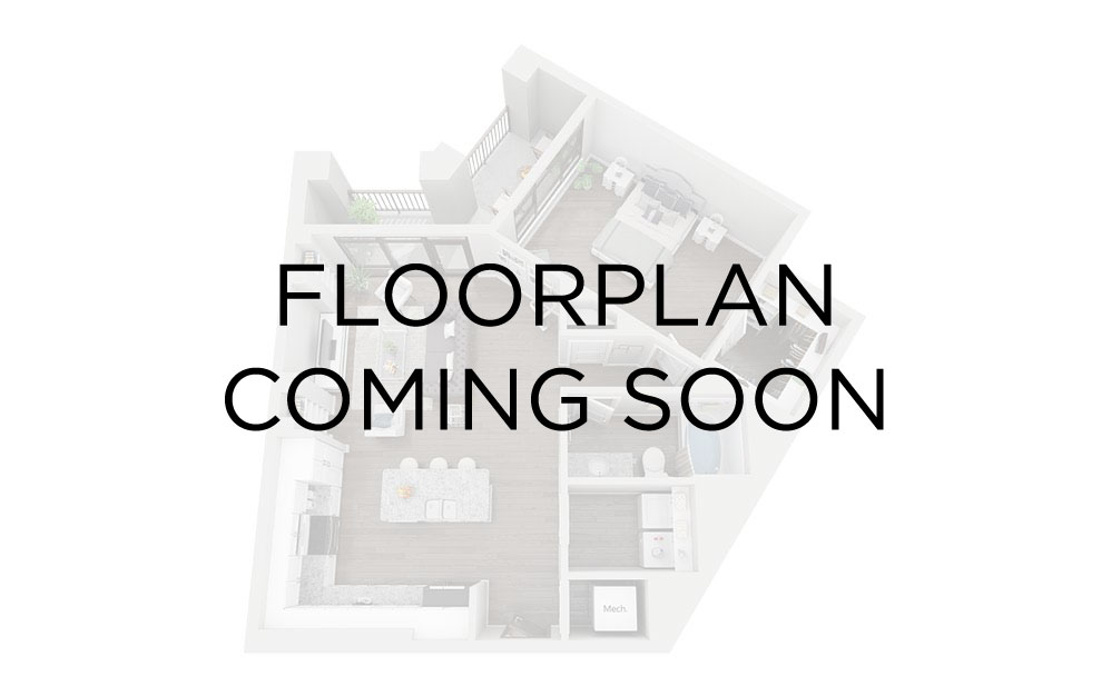 A3 - Studio floorplan layout with 1 bathroom and 421 square feet
